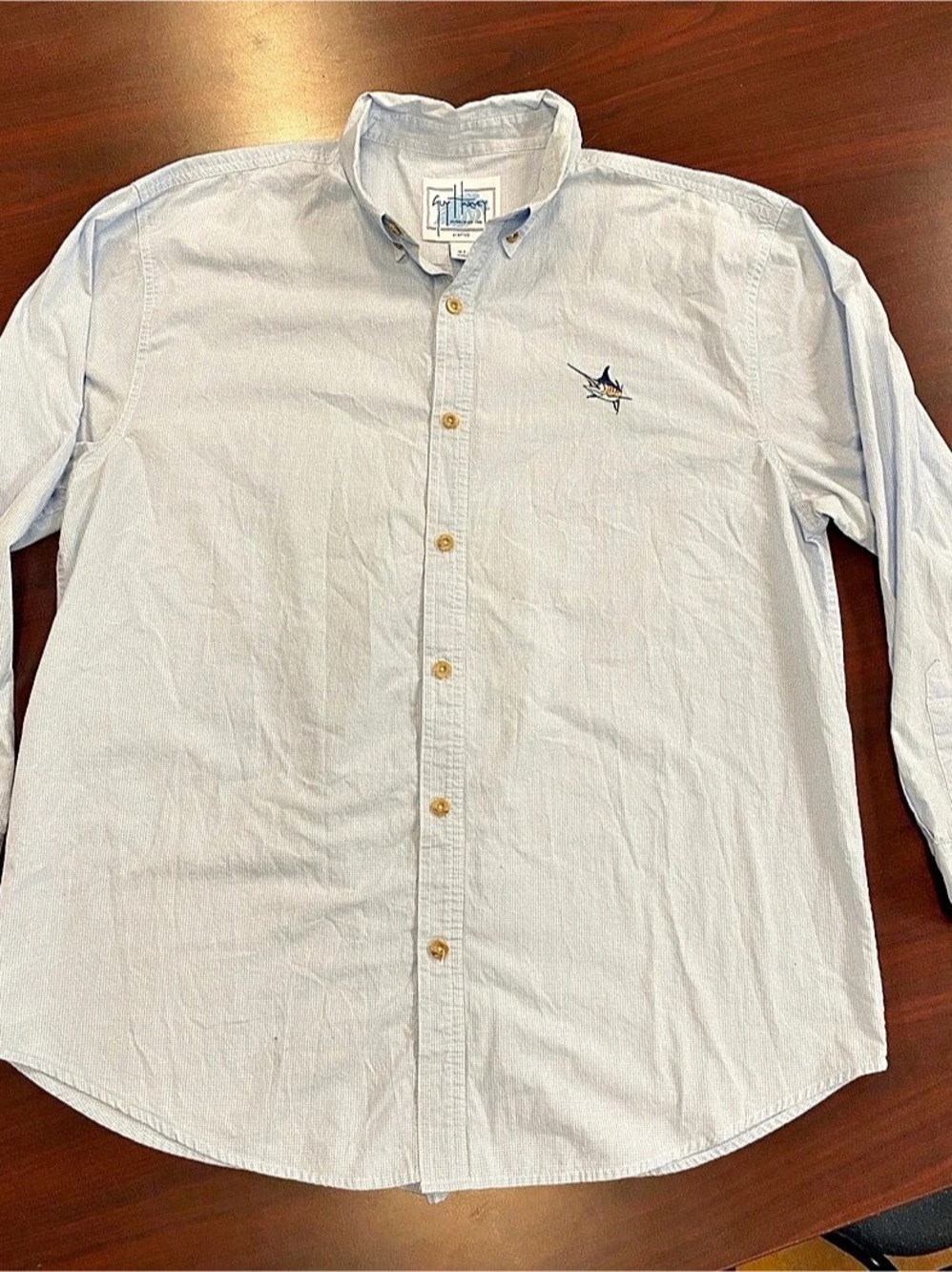 Guy Harvey Men's Cotton Gingham Shirt XL